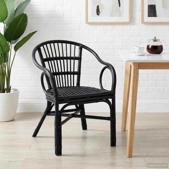 Scaun stivuibil Negru 58 x 60 x 81 cm Ratan - WALTI WALTI