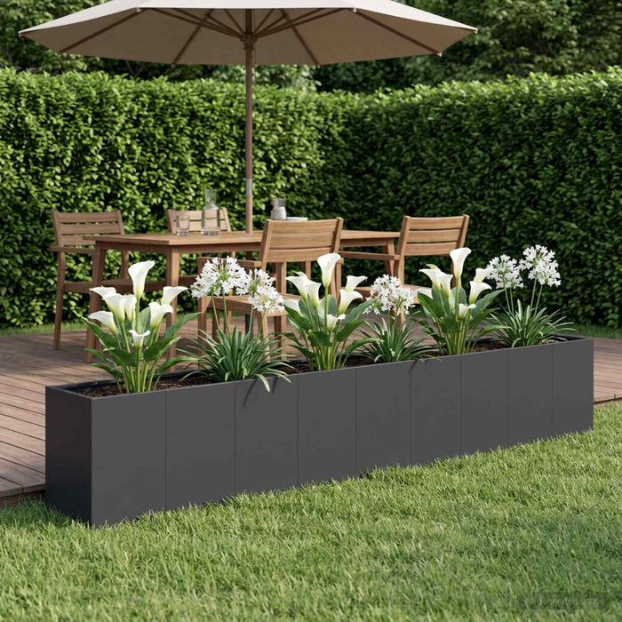 Vază pentru Grădină Negru 360 x 40 x 60 cm Oțel laminat la rece - WALTI WALTI
