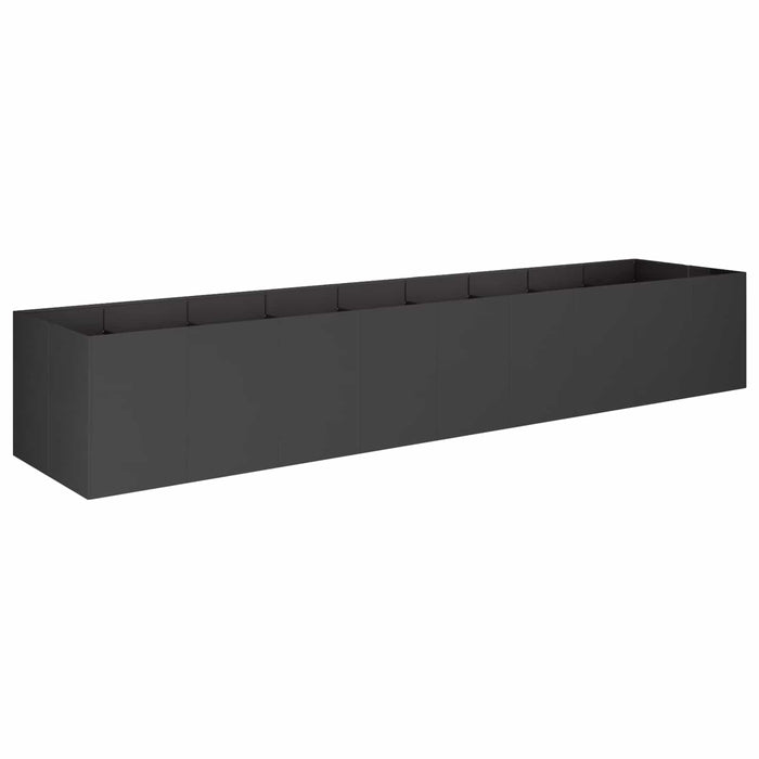 Vază pentru Grădină Negru 360 x 80 x 60 cm Oțel laminat la rece WALTI