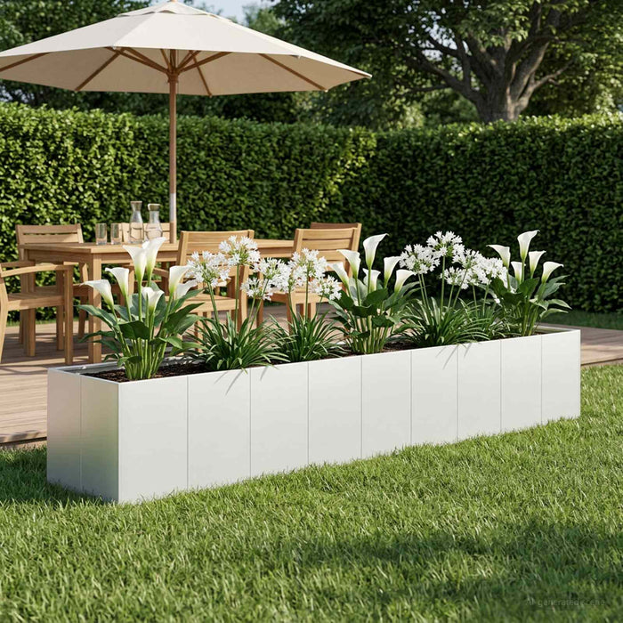 Vază pentru Grădină Alb 360 x 80 x 60 cm Oțel laminat la rece - WALTI WALTI
