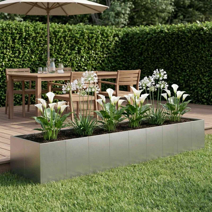 Vază pentru Grădină Argintiu 360 x 80 x 60 cm Oţel inoxidabil WALTI