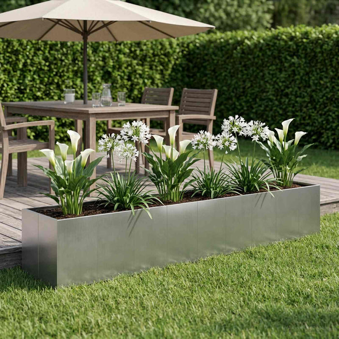 Vază pentru Grădină Argintiu 360 x 80 x 60 cm Oțel Galvanizat WALTI