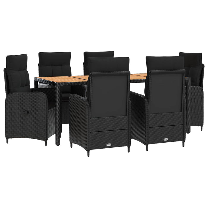 Set dining pentru exterior 7 buc. Negru WALTI