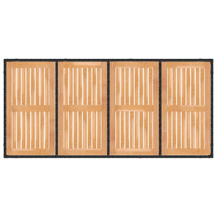 Set dining pentru exterior 9 buc. Negru WALTI