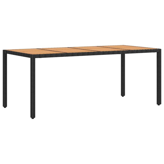 Set dining pentru exterior 7 buc. Negru și Alb crem WALTI