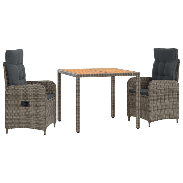 Set dining pentru exterior 3 buc. Gri deschis și gri închis WALTI