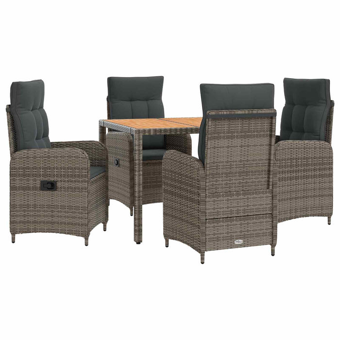 Set dining pentru exterior 5 buc. Gri deschis și gri închis WALTI