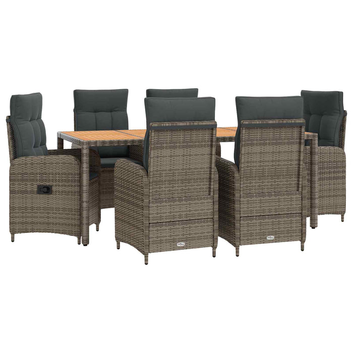 Set dining pentru exterior 7 buc. Gri deschis și gri închis WALTI