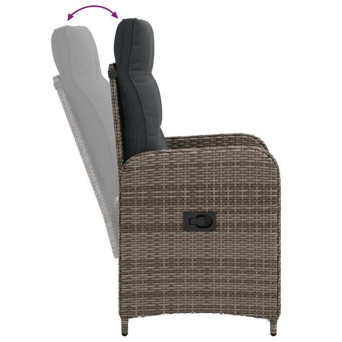 Set dining pentru exterior 7 buc. Gri deschis și gri închis WALTI