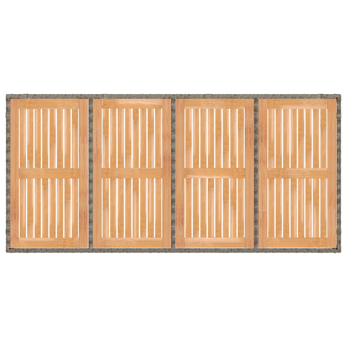 Set dining pentru exterior 9 buc. Gri deschis și gri închis WALTI