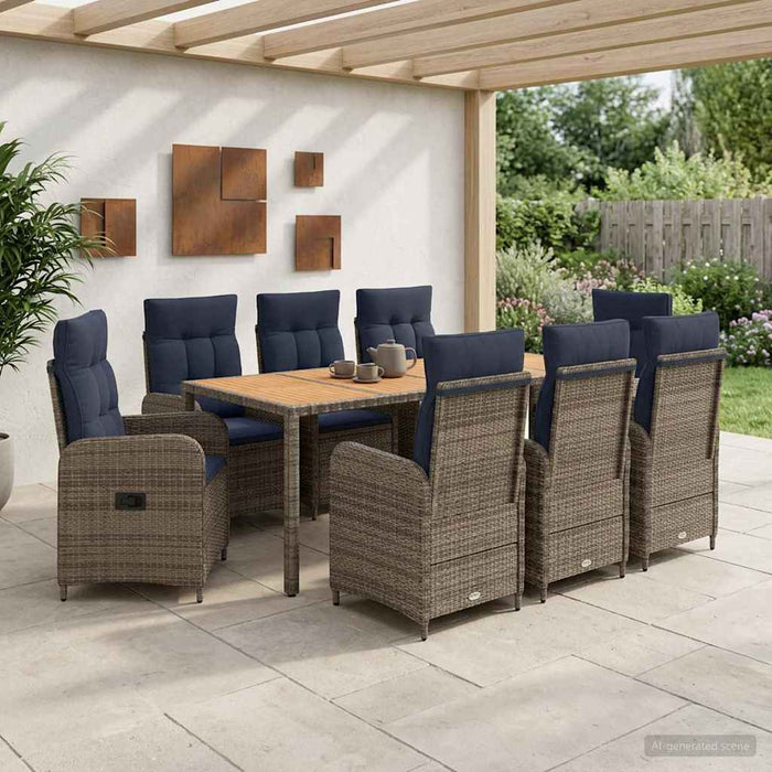 Set dining pentru exterior 9 buc. WALTI