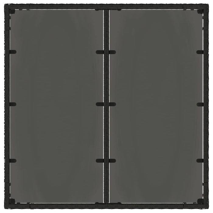 Set dining pentru exterior 3 pcs Negru 90 x 90 x 75 cm WALTI