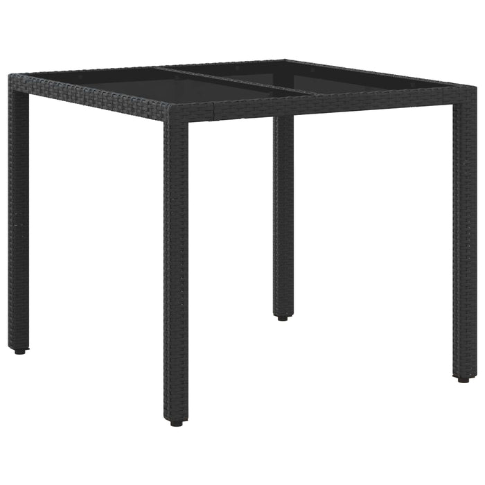 Set dining pentru exterior 5 pcs Negru 90 x 90 x 75 cm WALTI