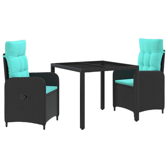 Set dining pentru exterior 3 pcs poliratan WALTI