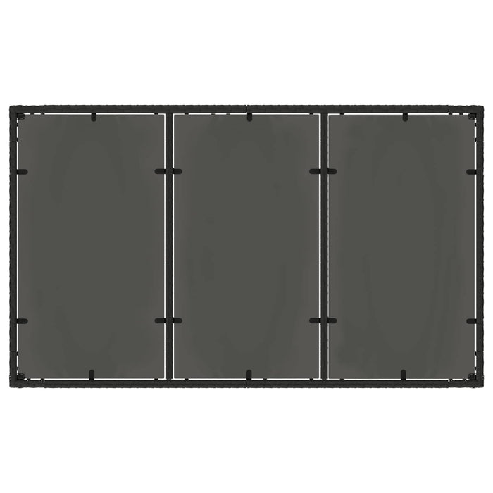 Set dining pentru exterior 5 pcs Negru 150 x 90 x 75 cm WALTI