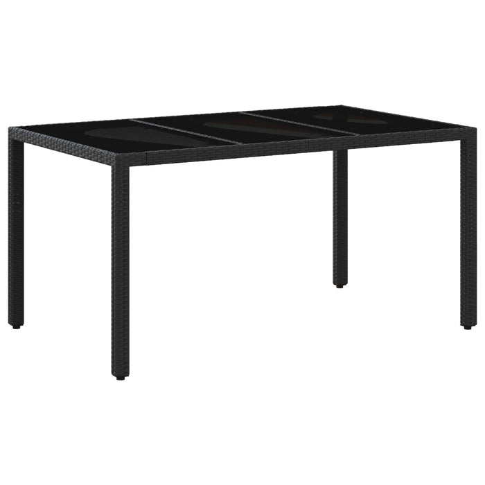 Set dining pentru exterior 5 pcs Negru și Alb crem WALTI
