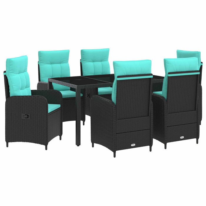 Set dining pentru exterior 7 pcs poliratan WALTI