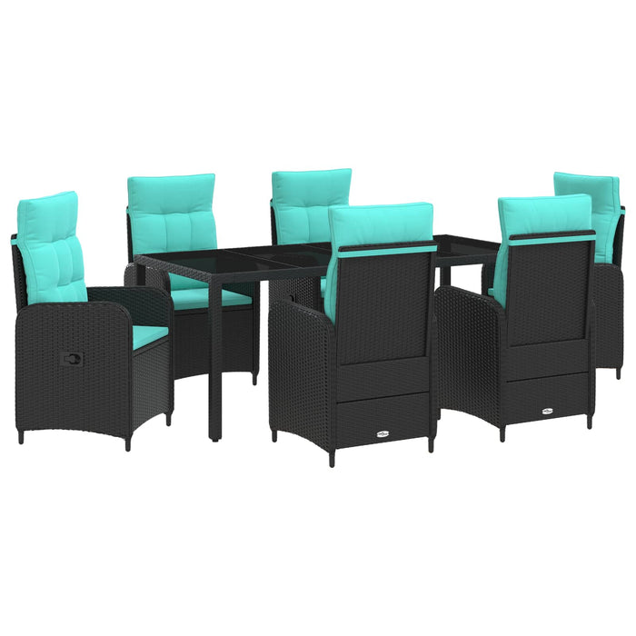 Set dining pentru exterior 7 pcs poliratan WALTI