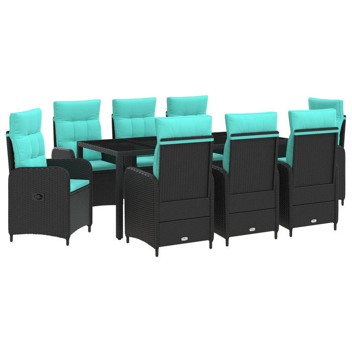 Set dining pentru exterior 9 pcs poliratan WALTI