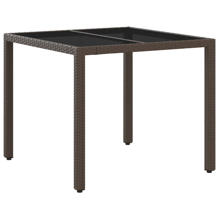 Set dining pentru exterior 5 pcs Maro și Alb Crema WALTI
