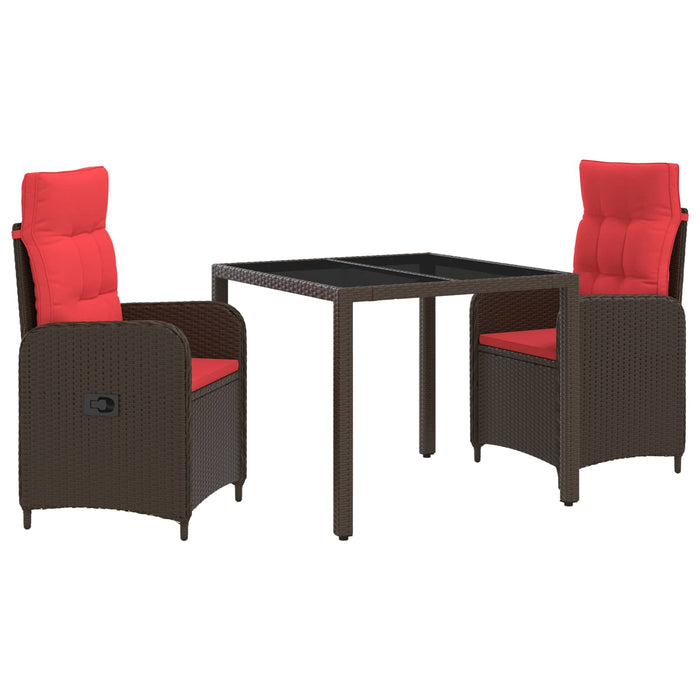 Set dining pentru exterior 3 pcs poliratan WALTI