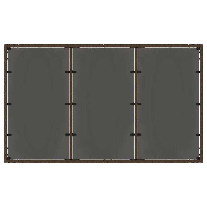 Set dining pentru exterior 5 pcs Maro și Alb Crema WALTI