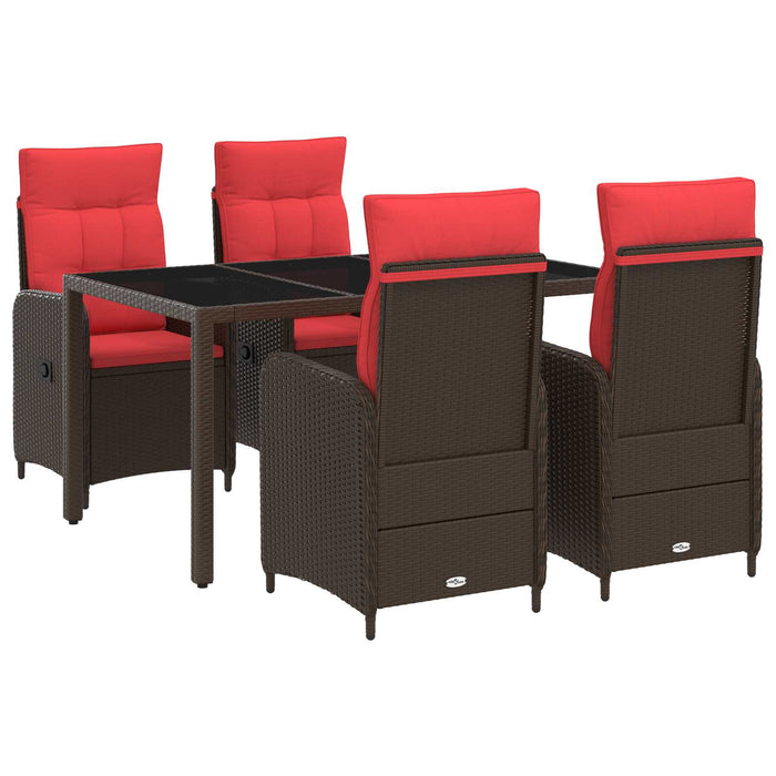 Set dining pentru exterior 5 pcs poliratan WALTI
