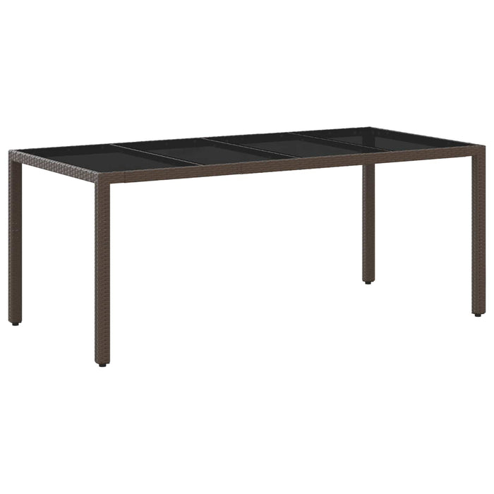 Set dining pentru exterior 7 pcs Maro și Alb Crema WALTI