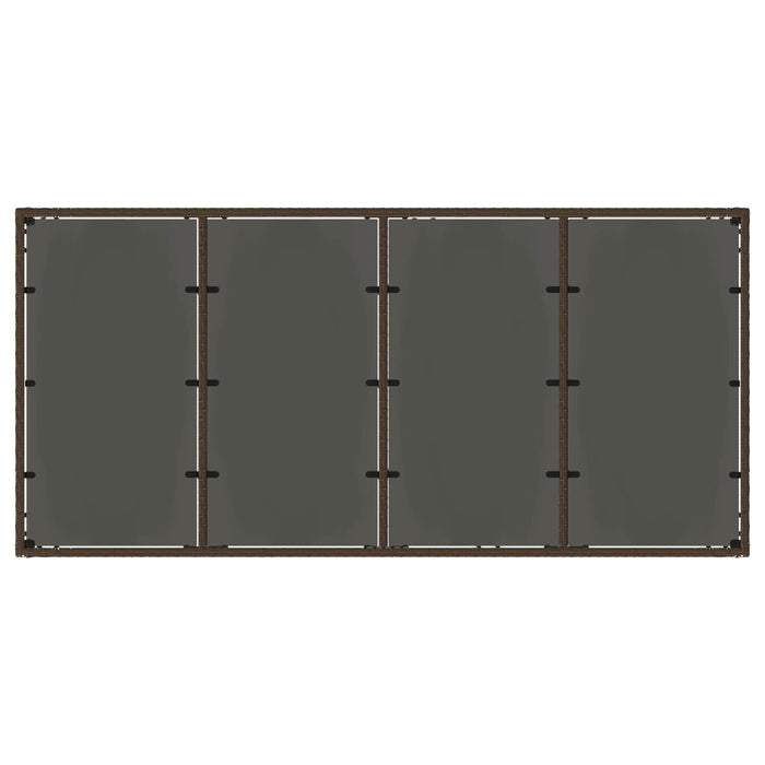 Set dining pentru exterior 9 pcs Maro și Alb Crema WALTI