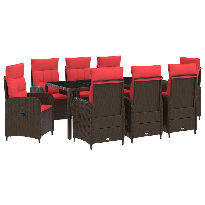 Set dining pentru exterior 9 pcs poliratan WALTI