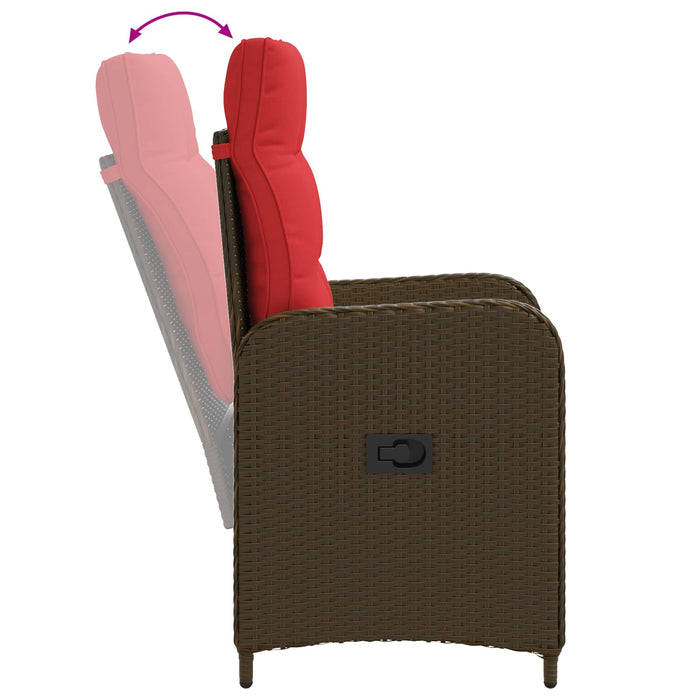 Set dining pentru exterior 9 pcs poliratan WALTI