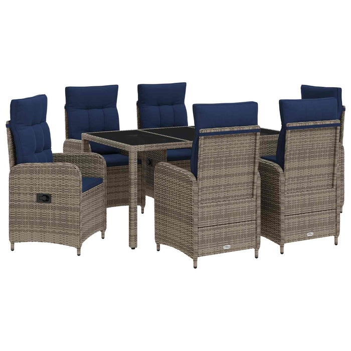 Set dining pentru exterior 7 pcs poliratan WALTI