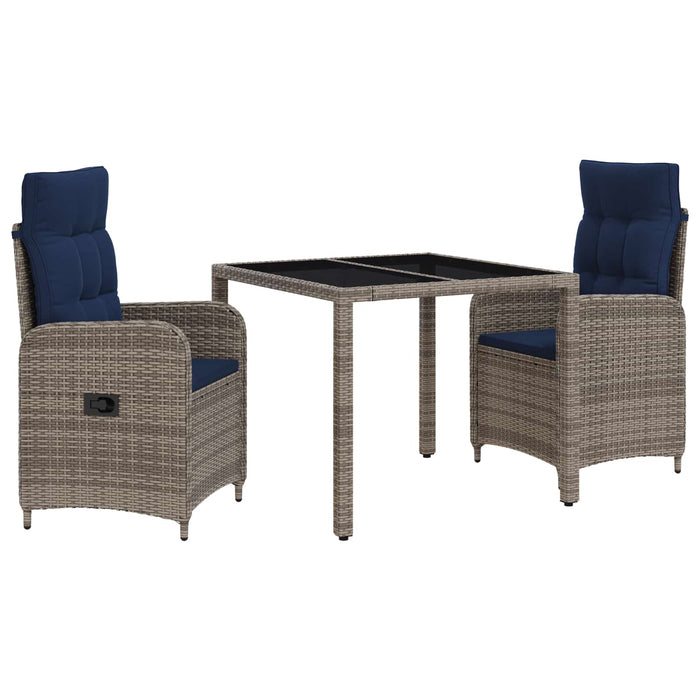 Set dining pentru exterior 3 pcs poliratan WALTI