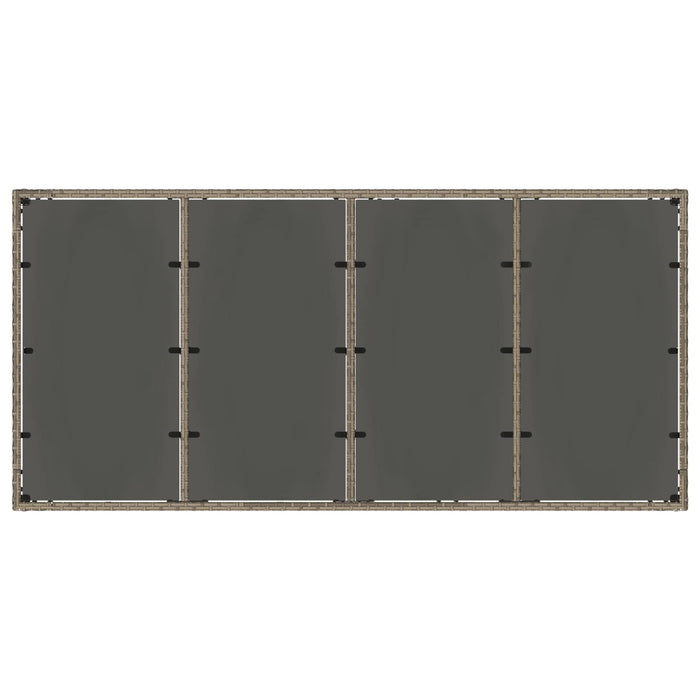 Set dining pentru exterior 9 pcs Gri deschis și gri închis WALTI