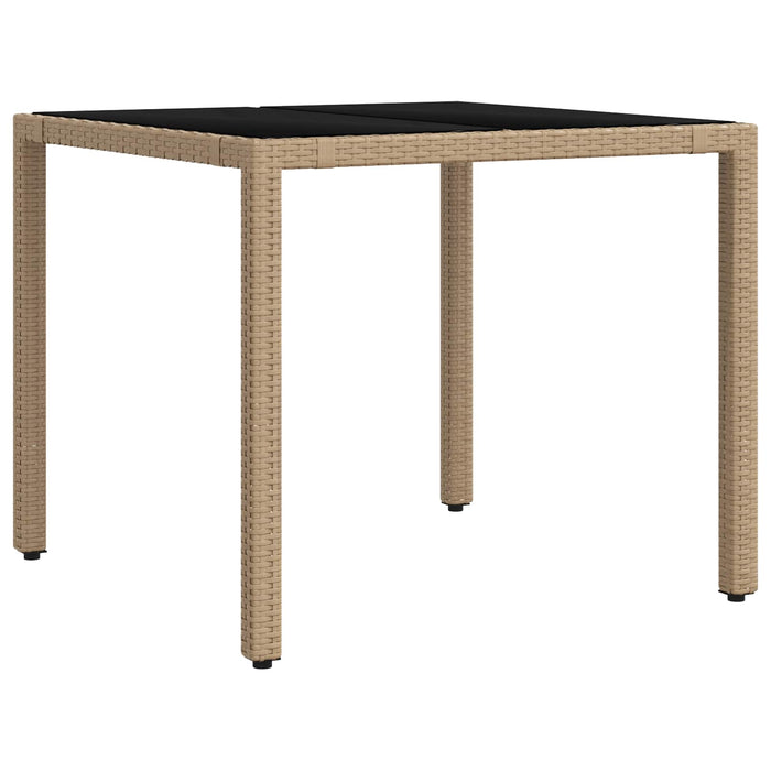 Set dining pentru exterior 3 pcs Bej și alb crem WALTI