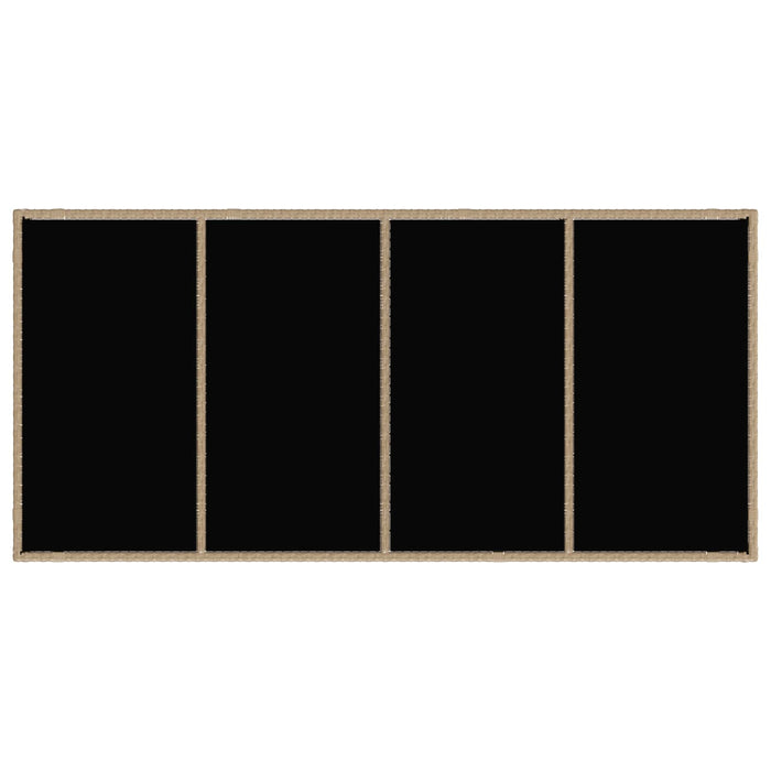 Set dining pentru exterior 9 pcs Bej și alb crem WALTI