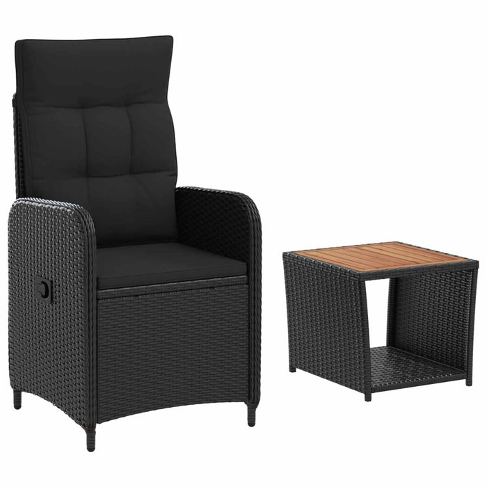 Set de lounge pentru grădină 2 buc. Negru WALTI