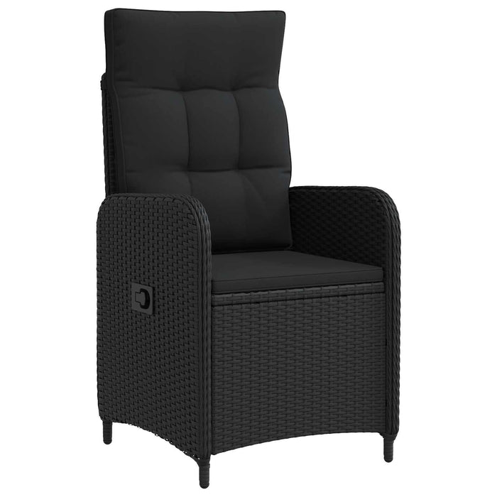 Set de lounge pentru grădină 3 buc. Negru WALTI