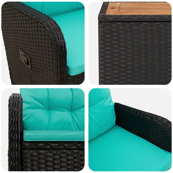 Set de lounge pentru grădină 3 buc. WALTI