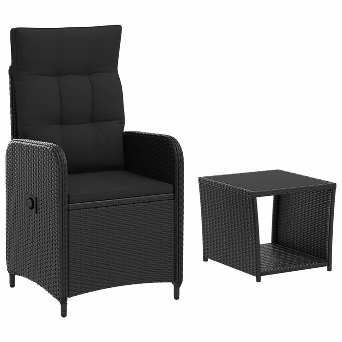 Set de lounge pentru grădină 2 buc. Negru WALTI