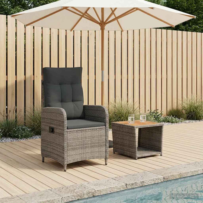 Set de lounge pentru grădină 2 buc. Gri deschis și gri închis WALTI