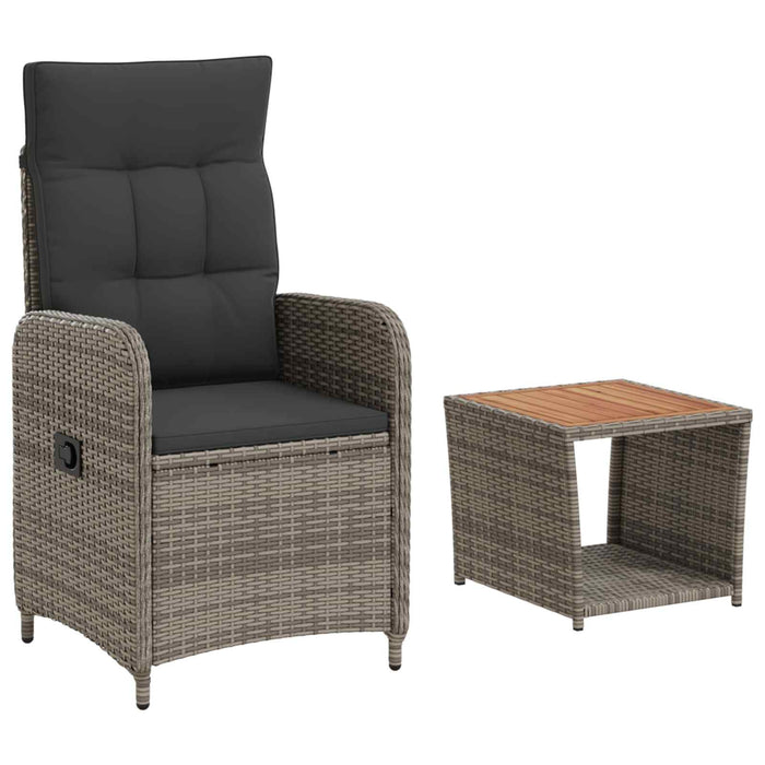 Set de lounge pentru grădină 2 buc. Gri deschis și gri închis WALTI