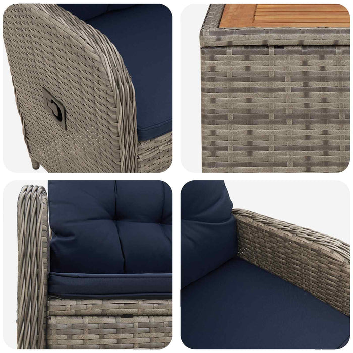 Set de lounge pentru grădină 2 buc. WALTI