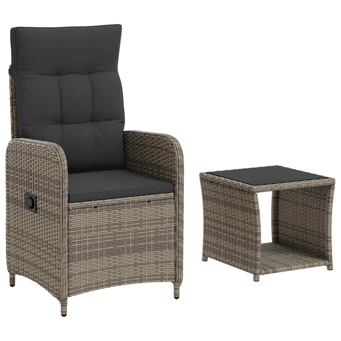 Set de lounge pentru grădină 2 buc. Gri și gri închis WALTI
