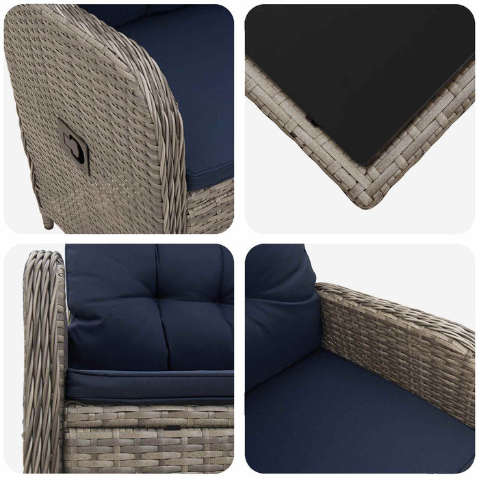 Set de lounge pentru grădină 2 buc. WALTI