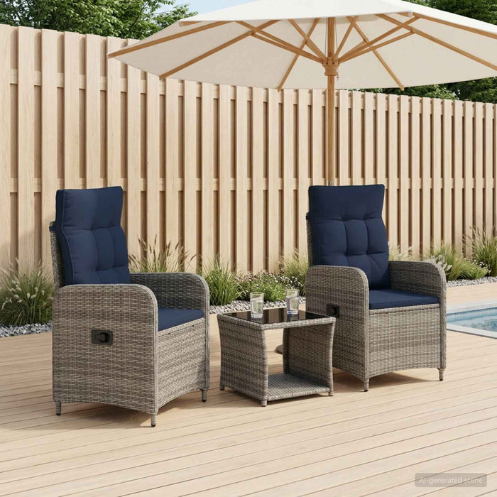 Set de lounge pentru grădină 3 buc. WALTI