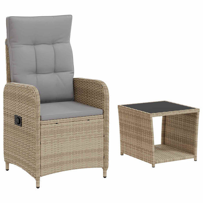 Set de lounge pentru grădină 2 buc. Beige și gri deschis WALTI