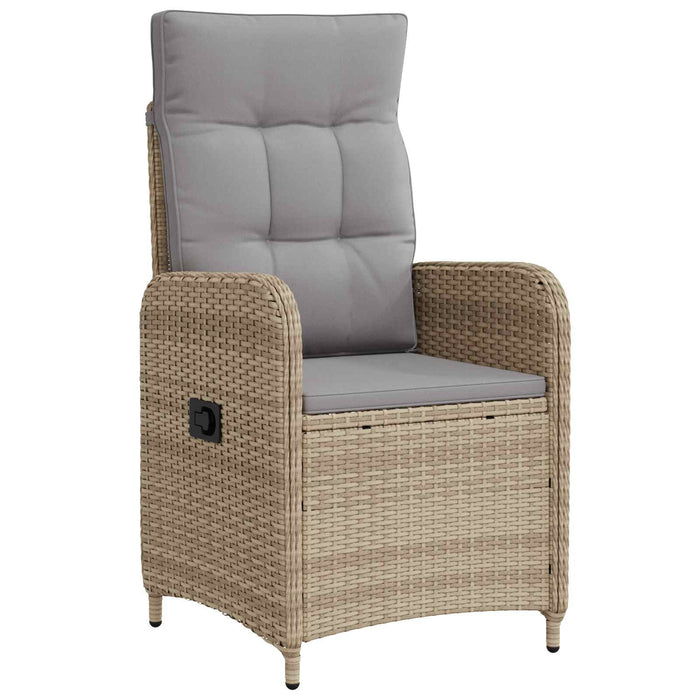 Set de lounge pentru grădină 2 buc. Beige și gri deschis WALTI