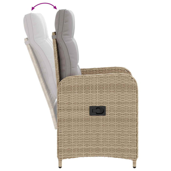 Set de lounge pentru grădină 2 buc. Beige și gri deschis WALTI