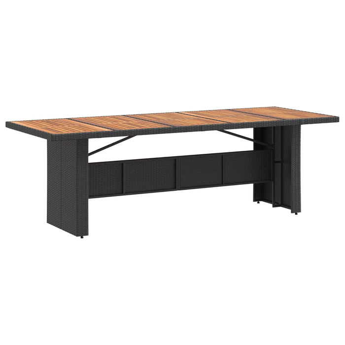 Set dining pentru exterior 9 buc. Negru și Turcoaz poliratan WALTI